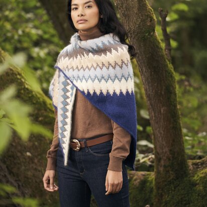 Fairisle Wrap in Rowan Kid Classic - Downloadable PDF