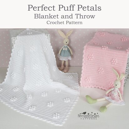 Perfect Puff Petals Blanket and Throw Pattern