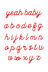 Cursive Font  in DMC - PAT0050 -  Downloadable PDF