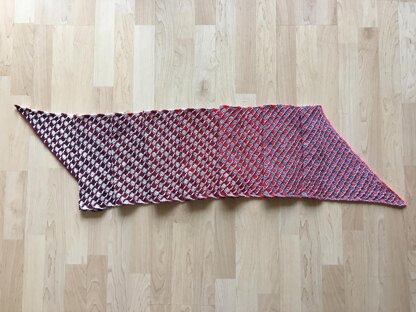 Strawberry Candy Stripe (Rectangular) Shawl