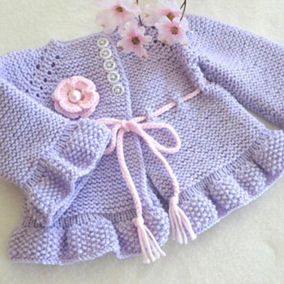 Knitting PATTERN Baby Cardigan Knitted Baby Jacket