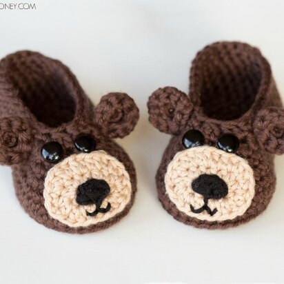 Teddy Bear Baby Booties