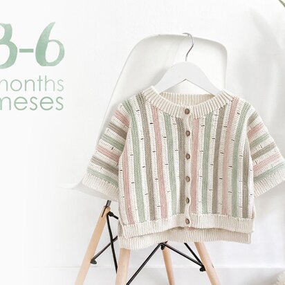 3-6 months - STRIPY Crochet Jacket Pattern