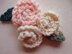 607 CROCHET rolled rose flower, and leaf