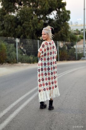 Desert Dawn crochet cardigan with fringe