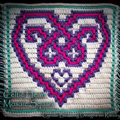 Valentine's Day Mosaic Square - Celtic Heart