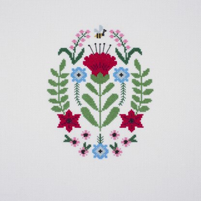 DMC Poppy (Coton Perlé) Cross Stitch Kit - 16cm x 20cm