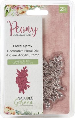 Crafter's Companion Nature's Garden Peony Stamp & Die - Floral Spray