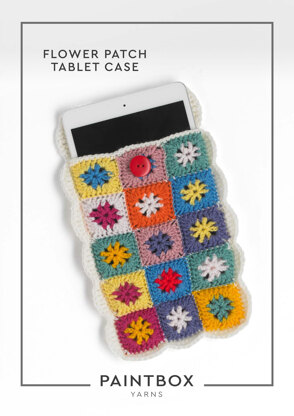 "Flower Patch Tablet Case" - Free Accessory Crochet Pattern For Home in Paintbox Yarns Simply DK