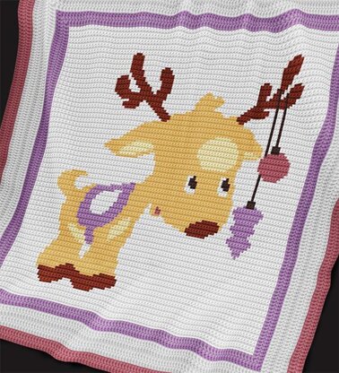 CROCHET Baby Blanket / Afghan - Christmas Deer