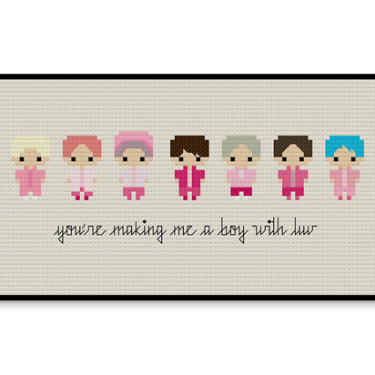 BTS Boy With Luv Bite Size - PDF Cross Stitch Pattern