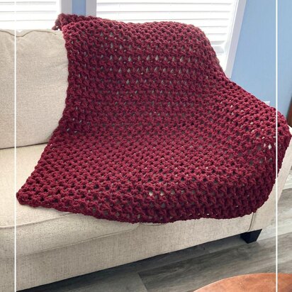 Puffy and Dreamy Chunky Crochet Throw