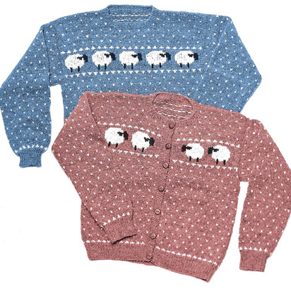 Yankee Knitter Designs 7 Women's Sheep Pullover or Cardigan PDF