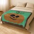Twin Size Halloween Pumpkin Blanket Silly Face Throw C2C CROCHET PATTERN