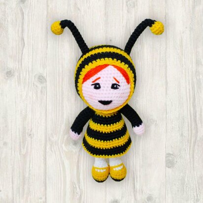 Crochet Doll Pattern, Crochet Bee Pattern, Milli Team Umizoomi Crochet Pattern, Crochet Bee Girl Pattern, Milli Bee Crochet Pattern