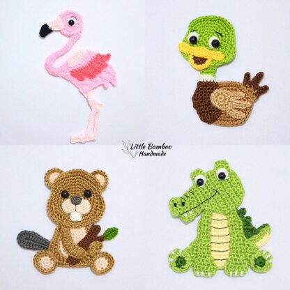 Wetland Animals Applique Set