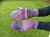 Stripey Sock Wool Ladies mittens