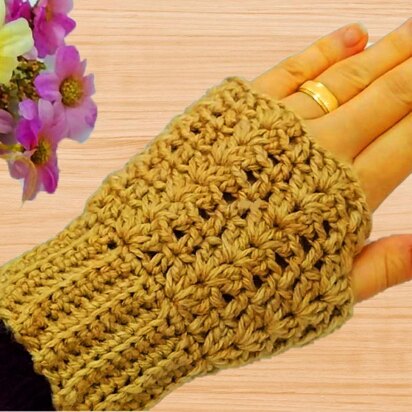 Crochet fingerless gloves