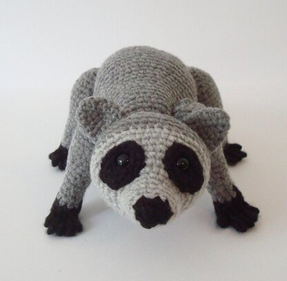 Raccoon Crochet Pattern with Movable Head and Legs by oohlookitsarabbit