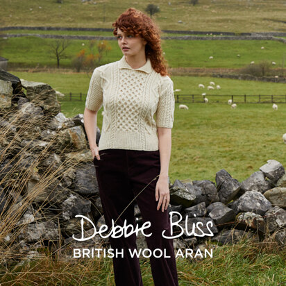 Debbie Bliss Cable Sweater With Collar PDF