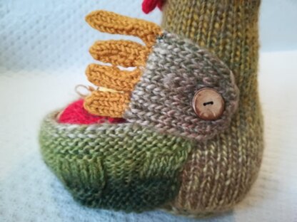 Toy knitting patterns, rustic chicken toy pattern, Easter amigurumi, knitted chicken with egg basket
