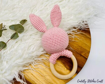 Sleepy Bunny Crochet Rattle