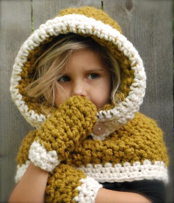 Fern Hood/Mitten Set