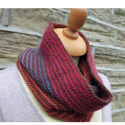 Striped Cowl in Rowan Alpaca Colour