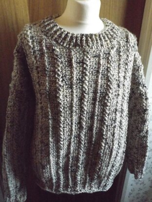 No 25 Unisex 3 tr twist cable sweater
