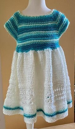 Blue waves baby dress