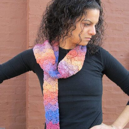 Crochet Scarf in Plymouth Kudo - F351