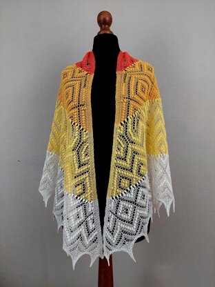 Candy Corn Shawl