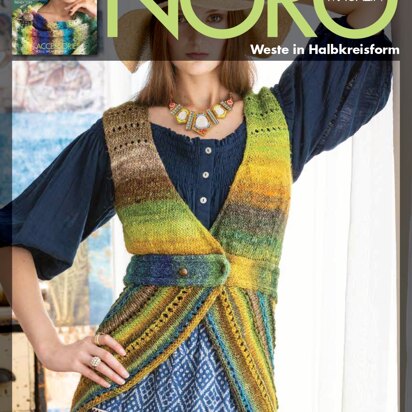 Weste aus Halbkreisform aus Noro Silk Garden Lite - 16772 - Downloadable PDF