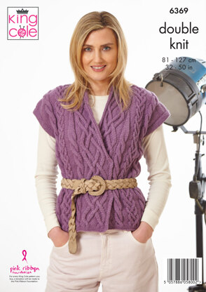Jacket and Gilet in King Cole Merino Blend DK - 6369 - Leaflet