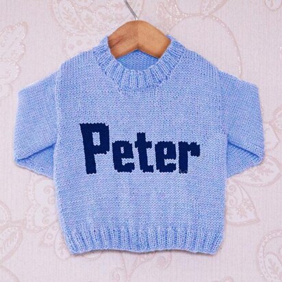 Intarsia - Peter  Moniker Chart - Childrens Sweater