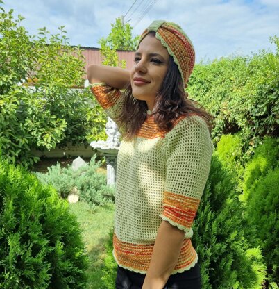 Elegant sweater with turban