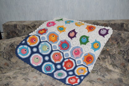 Fish puzzle baby blanket