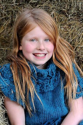 Eco Knit Child/Adult  Adaptable Corndolly Peplum Edged Sweater
