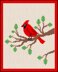 Cardinal Forest mosaic crochet blanket