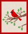 Cardinal Forest mosaic crochet blanket