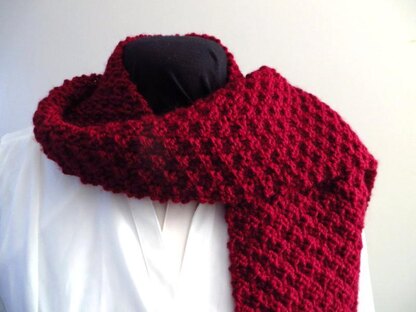 Textured Wine Wool Scarf