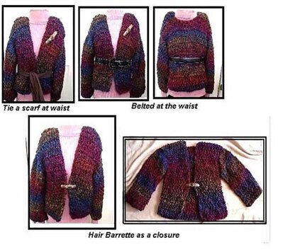 620 WOMEN'S CARDIGAN, CROCHET SWEATER