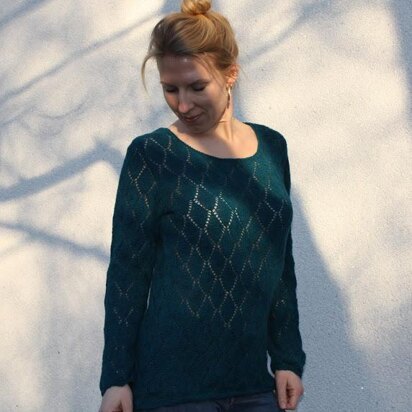 Petrol Lace Pullover