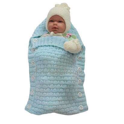 Baby doll sleeping bag blue