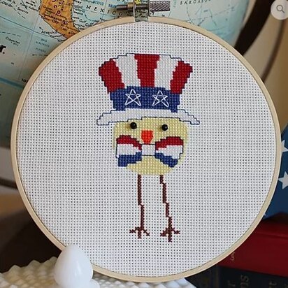 Luhu Stitches Patriotic Luhu Bird - Downloadable PDF