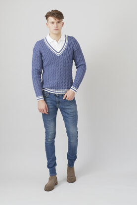 Kentwell Sweater - Knitting Pattern For Men in Debbie Bliss Rialto DK