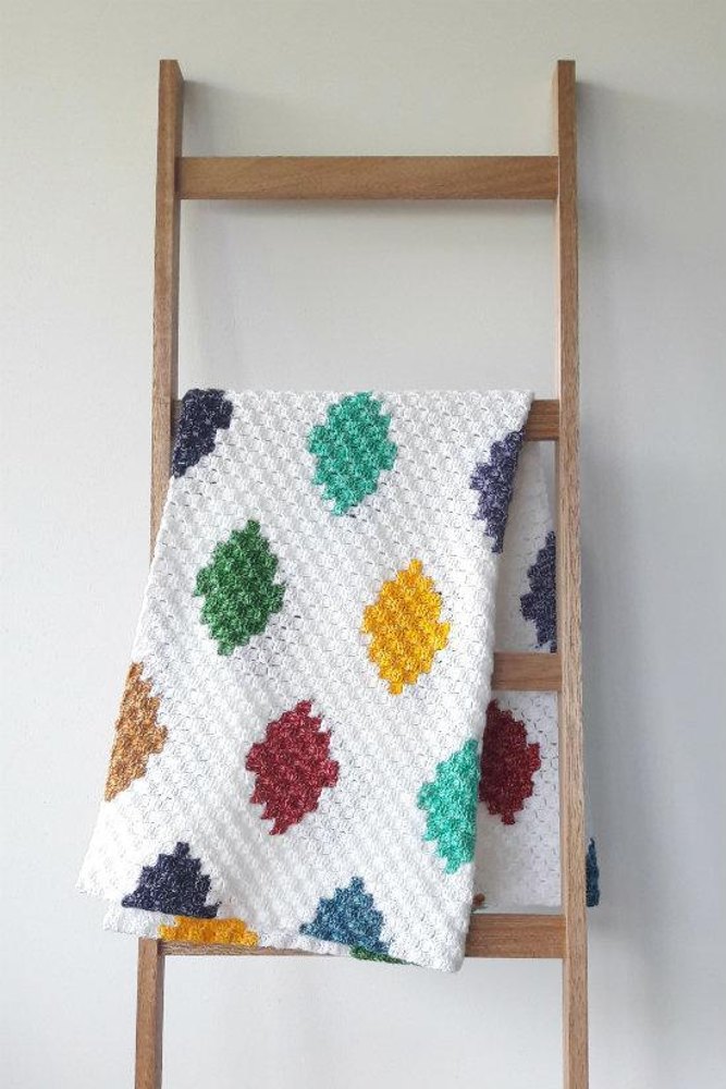 Harlequin stitch crochet online blanket