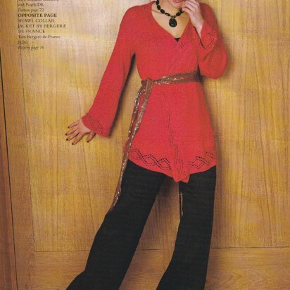 Lace Edge Long Cardigan - knitting pattern