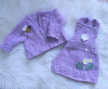 "Jayne" Aran Pinafore Set