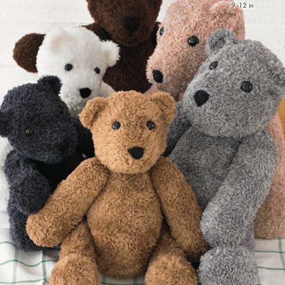 Teddies Knitted in King Cole Truffle - 9134 - Downloadable PDF